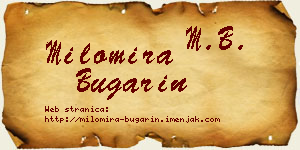 Milomira Bugarin vizit kartica